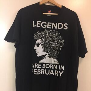 Legends are born in February T-shirt size Large